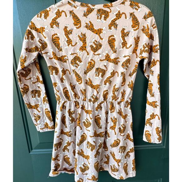 Fred’s World Organic Cotton Tiger Print Dress 8Y 128cm GOTS Long Sleeve EUC - Picture 3 of 7